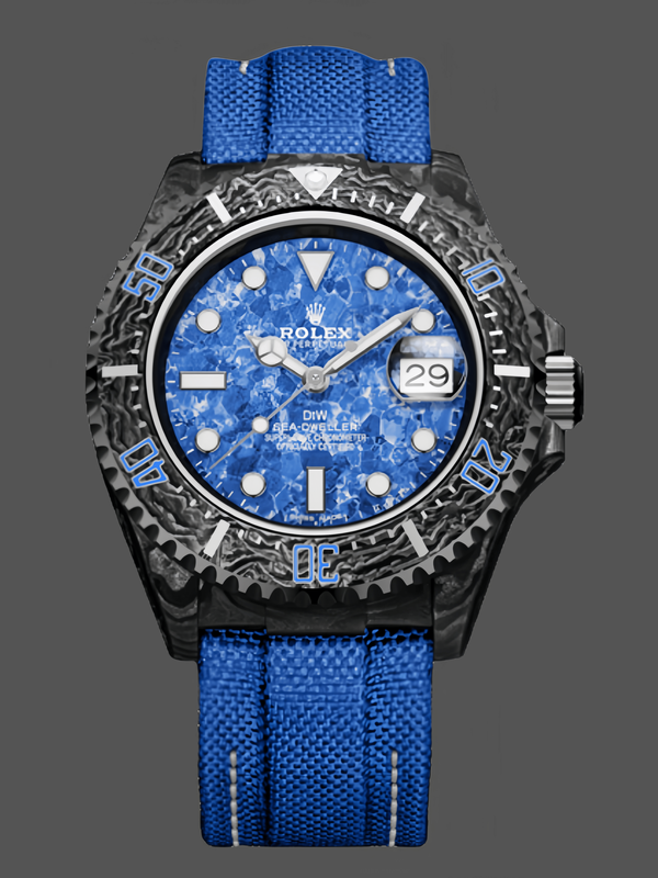 Rolex Sea Dweller Customized DiW Carbon Fiber Ocean Blaues Zifferblatt