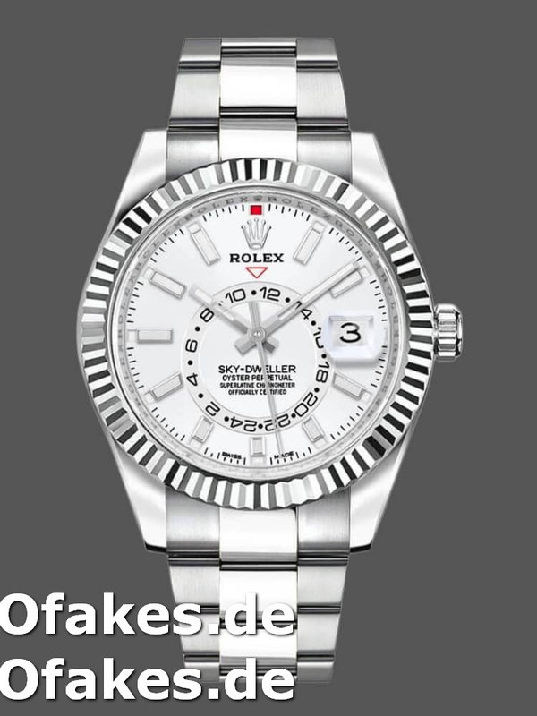 Rolex Sky-Dweller 326934 Stainless Steel White Dial 42MM Replica Watch