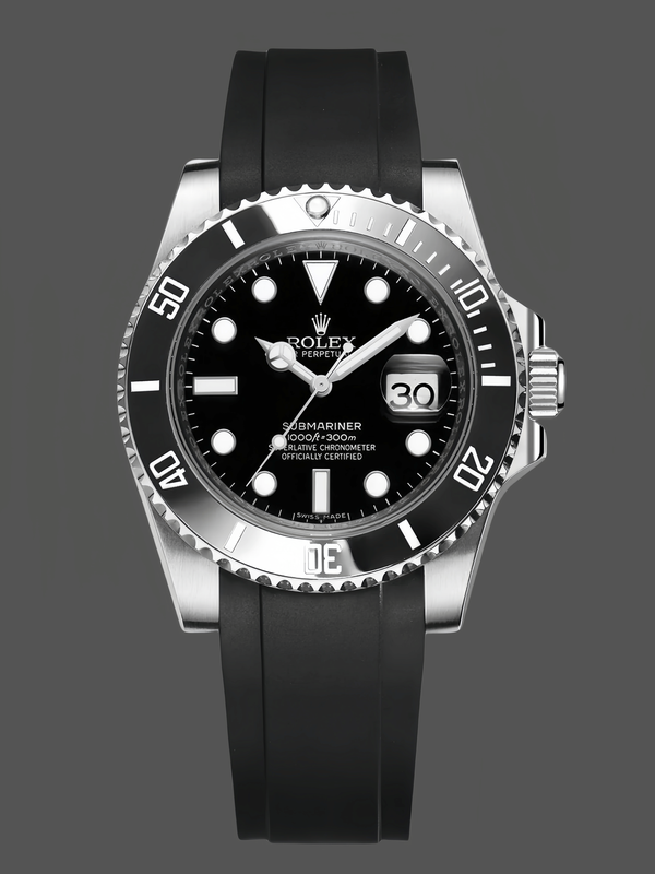 Rolex Submariner 126610LN Black Rubber Strap Schwarzes Zifferblatt 41mm Mens Replica Watch