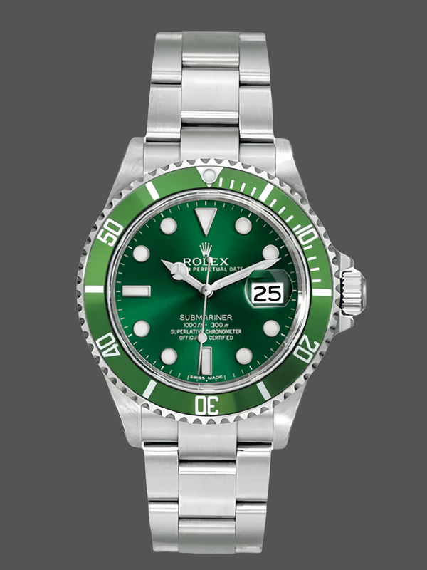 Rolex Submariner 16610 Stainless Steel Refinished Grünes Zifferblatt 40mm Mens Replica Watch