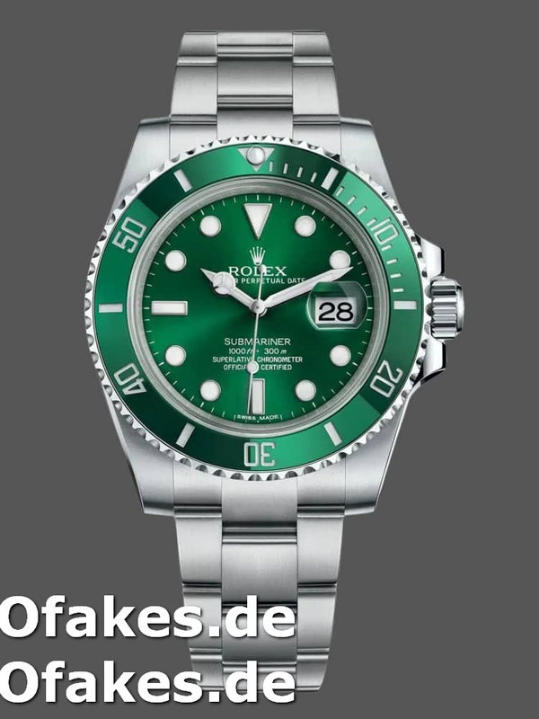 Rolex Submariner Date 116610LV Stainless Steel Oyster 40MM Grünes Zifferblatt Mens Replica Watch