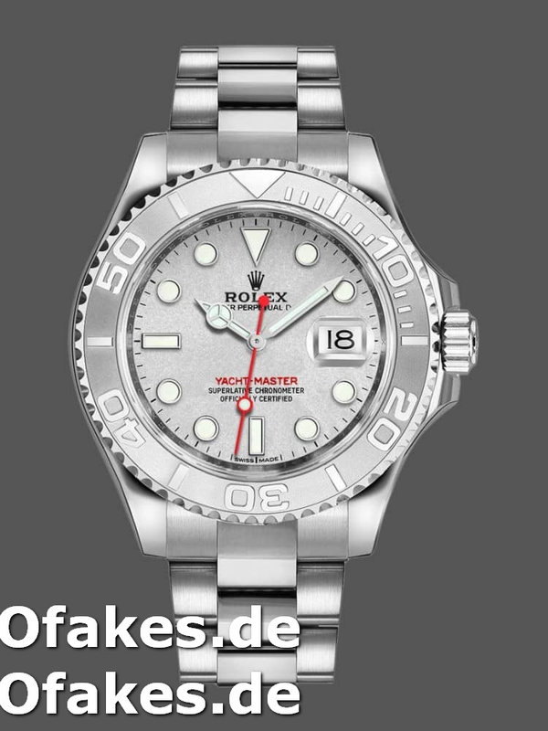 Rolex Yacht-Master 116622 Stainless Steel platinum Dial 40mm Mens Replica Watch
