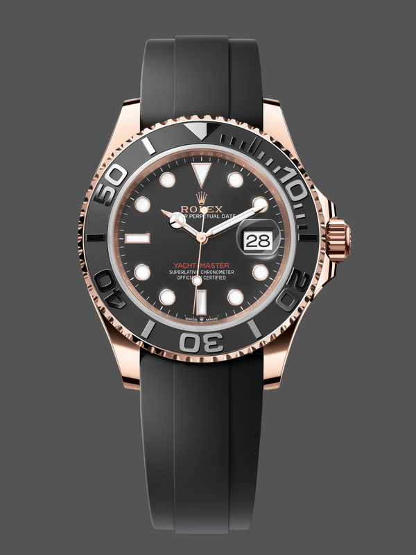 Rolex Yacht-Master 126655 40mm Automatic Schwarzes Zifferblatt 18kt Everose Gold Watch